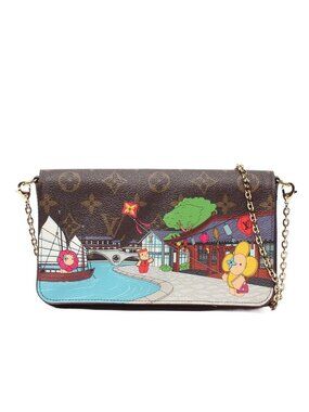 Louis Vuitton Chain Shoulder Bag Wallet Pochette Vivienne Felicity